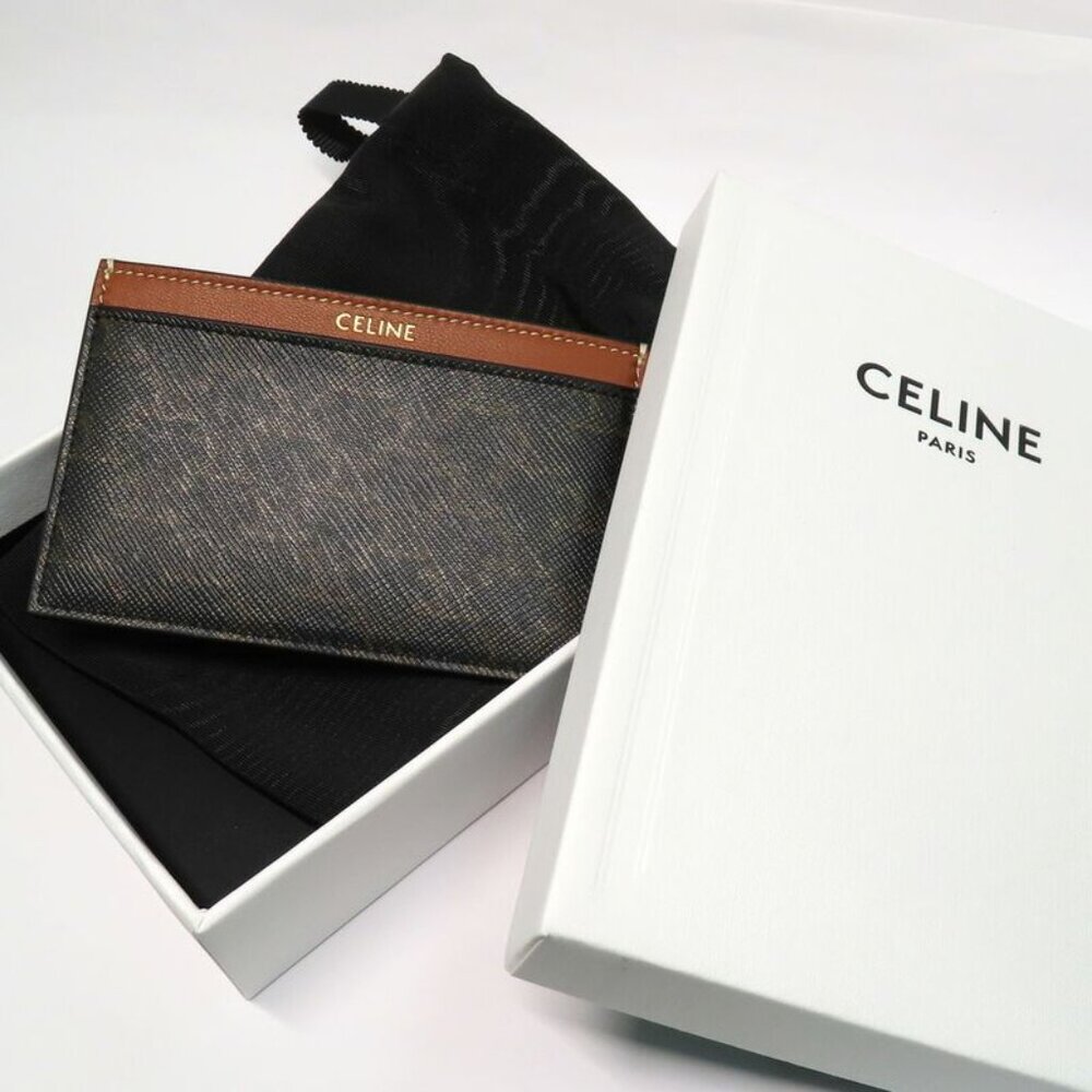Celine Plain Card Holder Triomphe Tan 10 B702 Bq4 - Picture 7 of 7